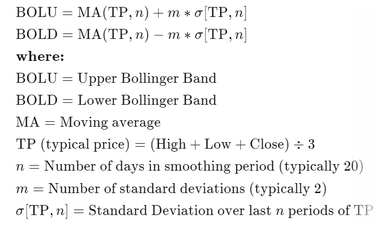 How to calculate Bollinger bands