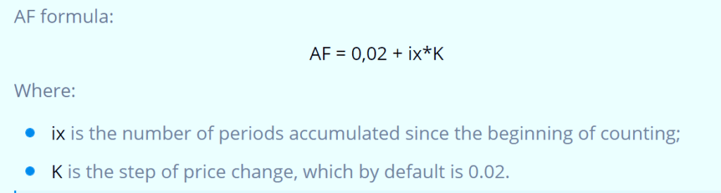 How to calculate parabolic SAR Formula 2